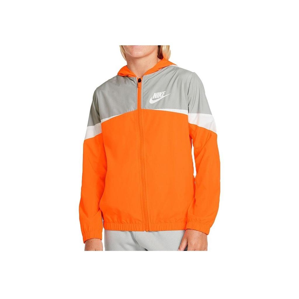 Nike Jacket Logo Letter Splicing Casual Kids Jackets Orange DR1886-803