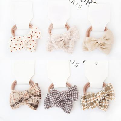2Pcs/Set Baby Girl Elastic Hair Bands Dot Print Bows Kids Hair Ring Rubber Bands Children Ponytail Holder Baby Hair Accessories