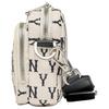 New MLB Monogram Collection Polyester Shoulder Bag, Crossbody Bag Mini Unisex Black White 3ACRS012N-50CRD