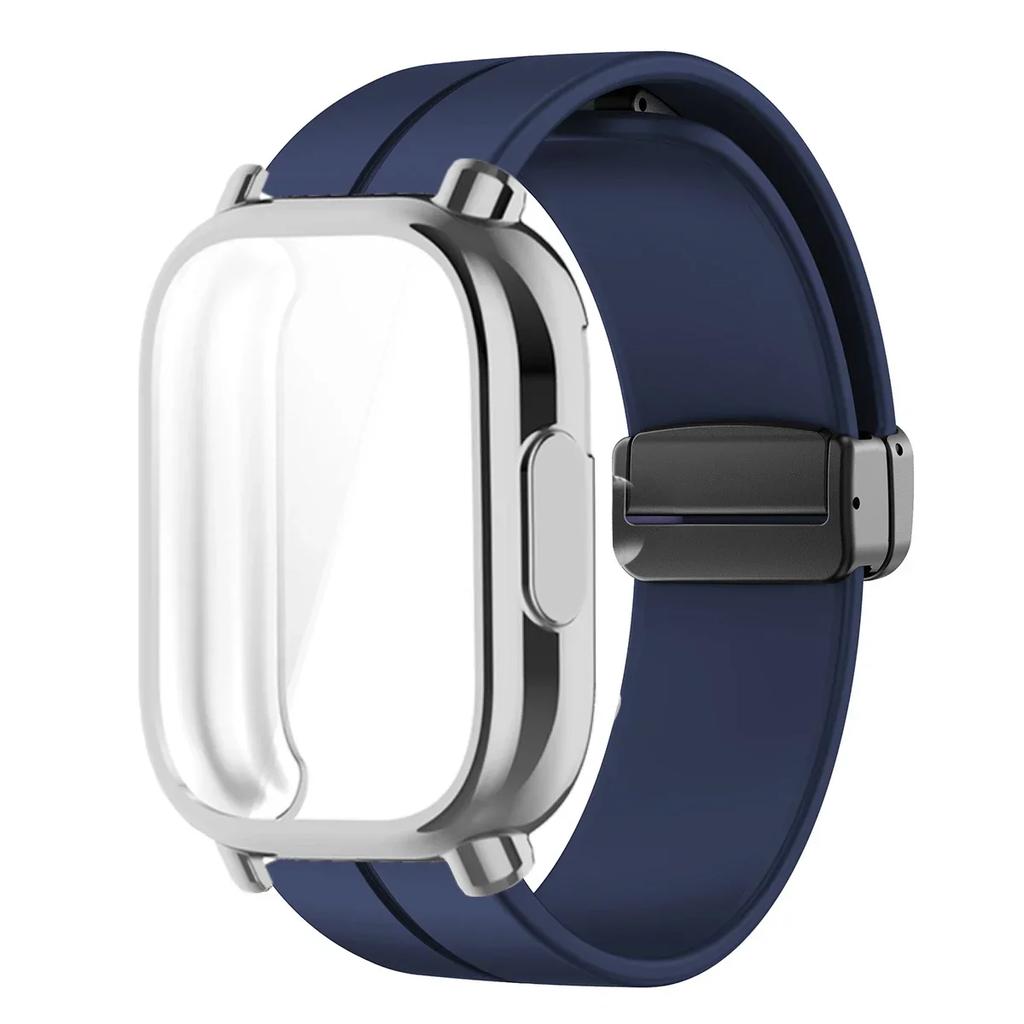 Magnetisches Silikonarmband + Hülle für Xiaomi Redmi Watch 5 Active Lite Smartwatch Armband und Hülle für Redmi Watch 5 Active Lite