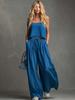 Women's Casual Set Strappy Top Wide Leg Pants Two Piece Outfit for Women