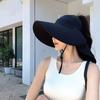 RICYGVM Women Summer Sun Hat Empty Top Neck Protection Shawl Hats Large Brim Fisherman Cap Without Flipping Anti-UV Sunscreen