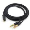 1pcs 2m For -Razer Earphone Audio Cable Headphone Adapter Splitter Headset Microphone For -Razer Electra/Kraken PRO 7.1 V2/Hamme