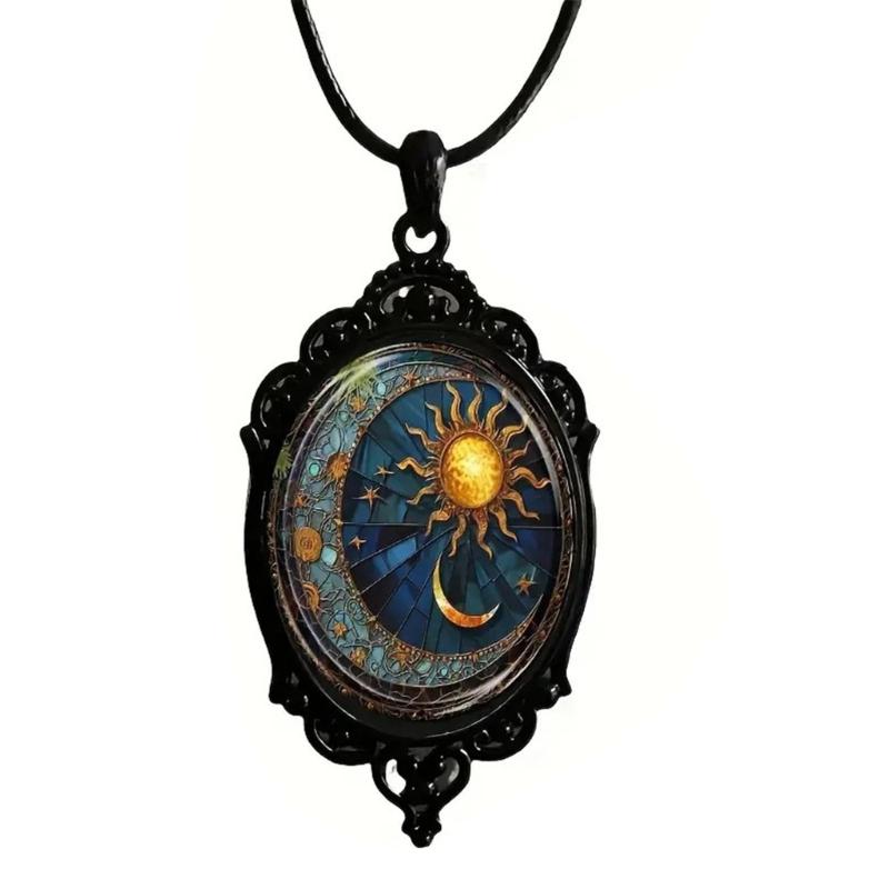 Sophisticated Sun and Moon Necklace Everyday Wear Necklace Date Jewelry Fashionable Jewelry for Various Occasion