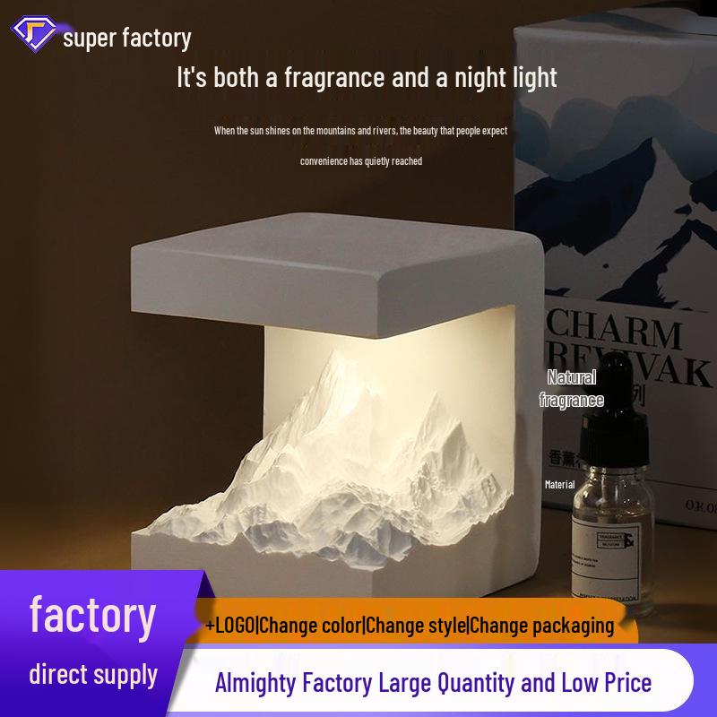 Golden Mountain Aroma Diffuser Stone Night Light – Perfect Gift for Girls or New Brides