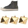 100pcs Square Pyramid Punk Rivets 4 Claw Metal Studs for Bracelets Clothing Shoes Handbag