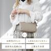 LASIEM Damen Portemonnaie Pochette Umhängetasche [Passt für lange Geldbörsen] Echtes Leder Große Kapazität Horizontal 2-Wege Zweifarbig Blau Grau x Hellgrau