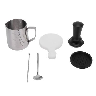 21PCS Coffee Tamper Set Stainless Steel Frothing Pitcher Tamper Mat Coffee Stirrer Coffee Stencils