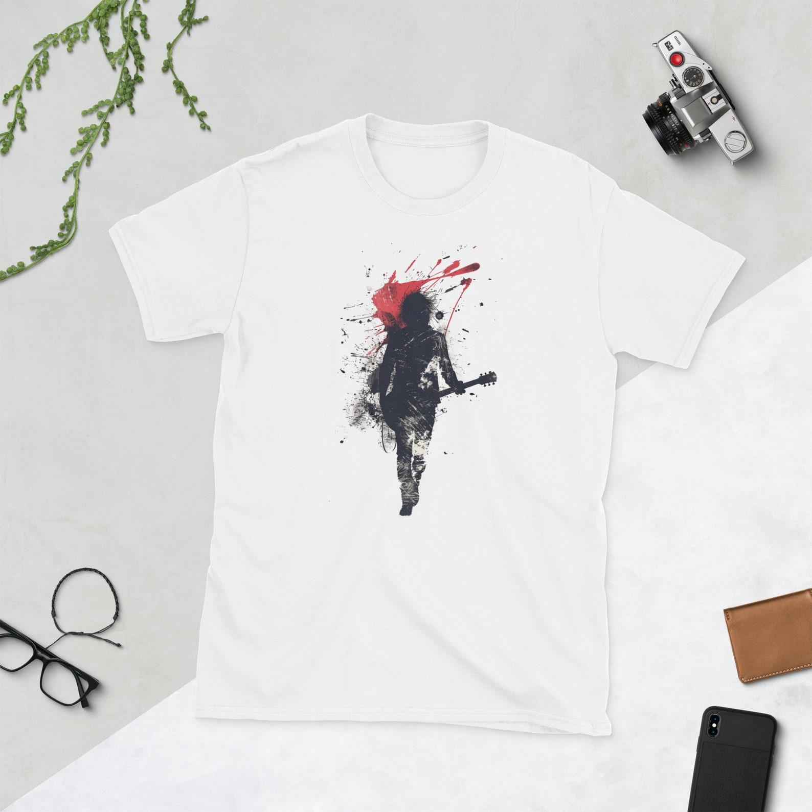 Rockstar Guitarist Silhouette T-Shirt: Musician Graphic Tee S
