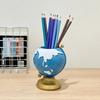 Pen Holder with Rotating World - Creative Desk , Stylish Home Decor, Perfect for Pens and Supplies