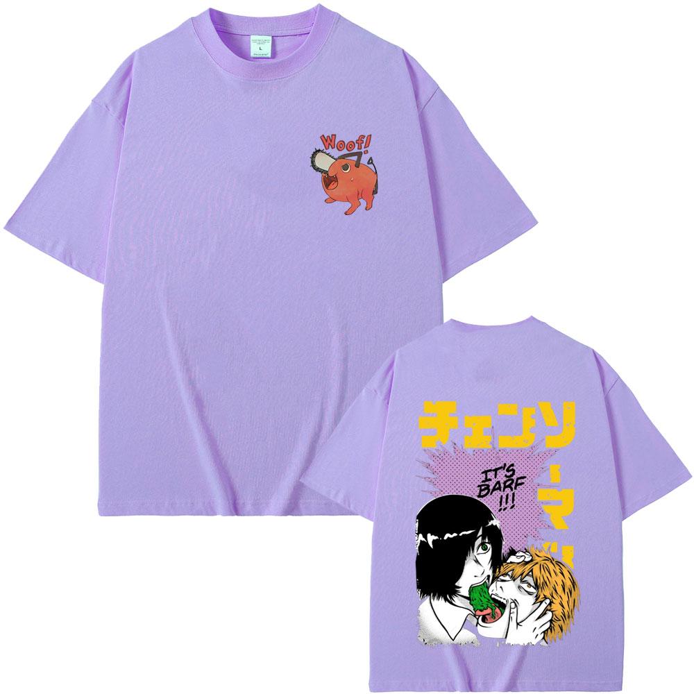 Anime Chainsaw Man Himeno Denji Graphic Tshirt Men Women Cartoon Funny Short Sleeve T Shirts Male Fashion Oversized Streetwear
