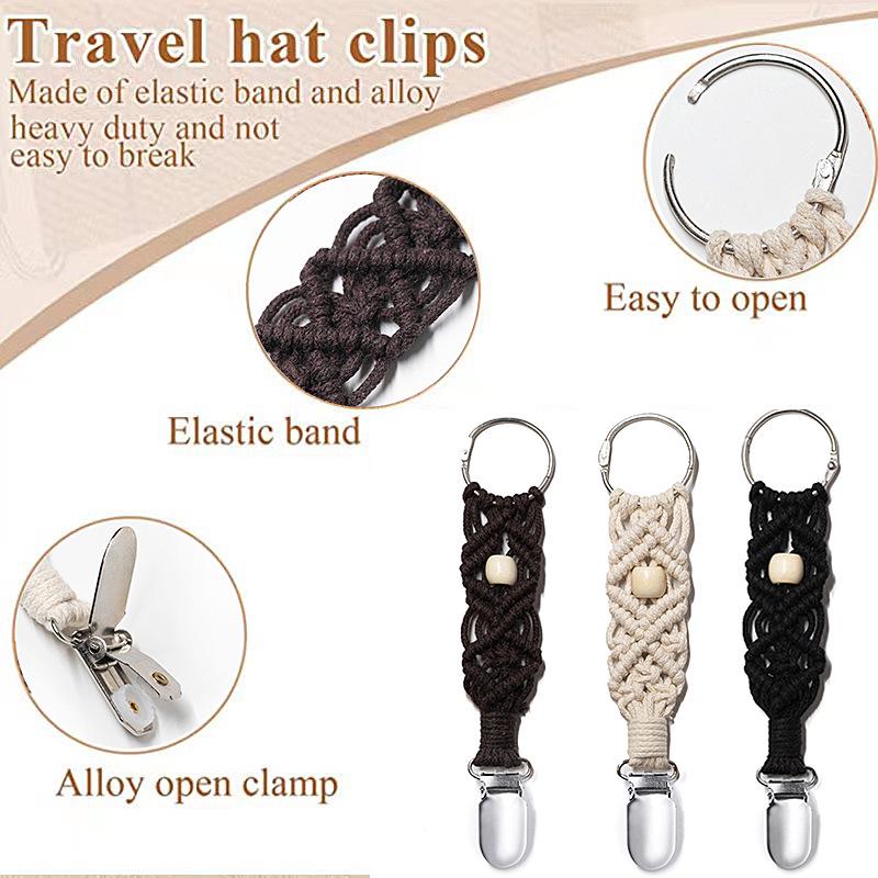 PU Leather Travel Hat Clip: Multipurpose Backpack & Luggage Accessory
