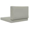 Outdoor Sofa Cushions 2 Pcs Gray Polyester