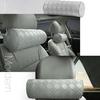 Car Headrest Pillow for Driving Faux Leather Memory Foam Ergonomic Neck Support Universal Fit Head Rest Travel Cushion for Most Vehicles