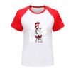 5443 Kids Boys Girls Dr Seuss Printed Raglan Sleeves T-Shirt