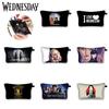 Wednesday The Adams Family Zipper Hand Bag Large Capacity Cosmetic Storage Bag
