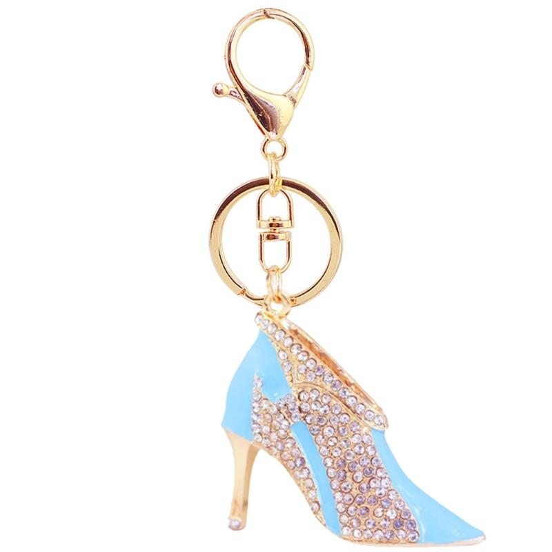 High Heel Shoe Key Holder Sparkling Keychain Portable Adorable Key Accessory Suitable for Backpacks Friendship Gifts