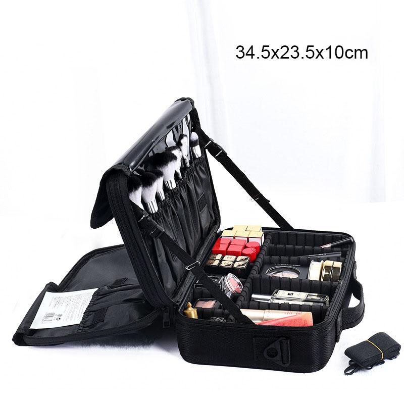 Neue Oxford-Stoff-Kosmetiktasche Große Kapazität Reise Notwendig Kosmetik-Etui Tattoo Nägel Und Make-up Handtasche 3-lagige Werkzeugkiste