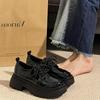 2025 Trendy Thick-Soled Women's Leather Shoes: British College Style, Height-Enhancing, Versatile, Ins-Japanese JK Fashion