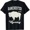 Vintage Ranchester Wyoming Mountains Bison Western T-Shirt