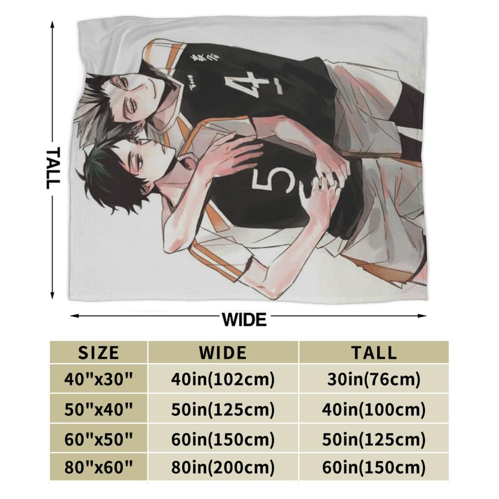 Haikyuu Bokuaka Blankets Fleece Decoration Karasuno Volleyball Kageyama Super Soft Throw Blanket for Home Outdoor Bedding Throws
