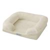 neDOGko Dog Pet Bed, Medium, Fluffy Ivory, Washable, Fluffy Couch Flannel Pet Bed