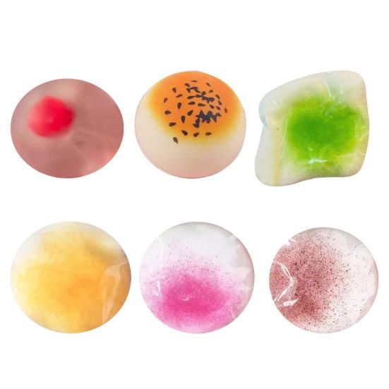 Simulation Egg-yolk Pastry Squeeze Toy Anxiety Stress Relief Fake Food Sensory Fidget Toy Slow Rising Decompression Gadgets