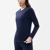 Fila Athletics Solid Color Sports Fitted Knit Crew Neck Long Sleeve T-Shirt Women Tops Royal-Blue A11W211219F-NV