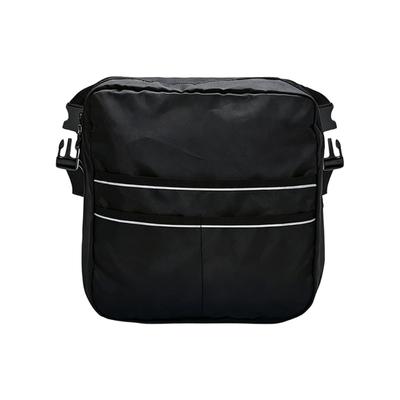 F26C Wheelchair Seatback Black Fabric Accessory Bag With Item Storage, Reflective Front Trim and Mounted