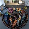 Okrągły dywanik Dreamcatcher, dywanik do salonu, sypialni, sofy, pokoju zabaw, dekoracja, antypoślizgowa mata podłogowa