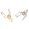 100 Pcs Cute  Clips Cartoon Star Shape Golden Silver Paper Clamps for Home School Office File 