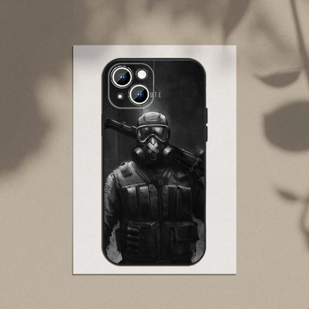 Game Rainbow S-Six S-Siege  Phone Case For Apple iPhone 15,14,13,12,11,XS,XR,X,8,7,Pro,Max,Plus,mini Silicone Black Cover