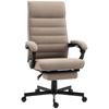 Reclining Office Chair with Adjustable Height Armrests and Retractable Footrest 68x67x106-114 Cm Brown