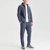 Li Ning Solid Color Flat Crotch Woven Fleece Sports Knitted Pants Men pants Blue AYKQ703-3
