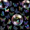 100 Transparent Butterfly Laser Stickers Holographic Stickers