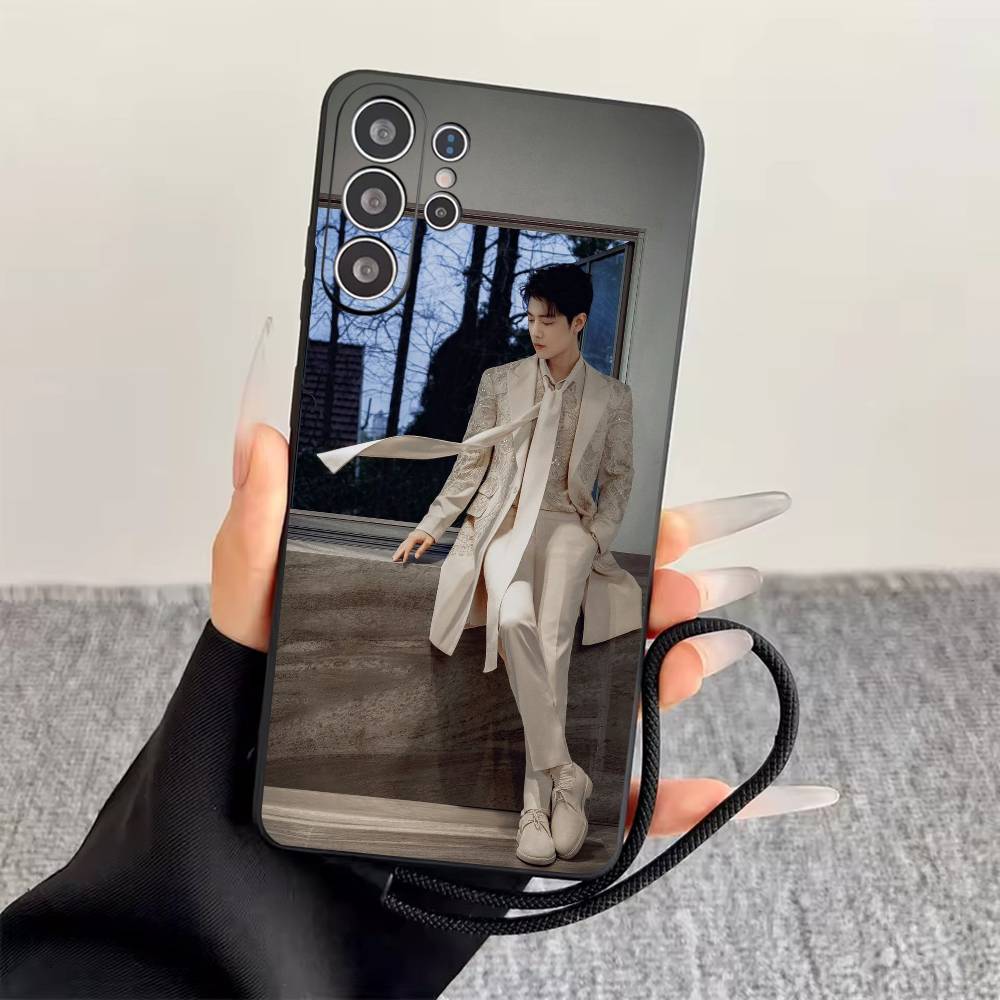 S-Sean Xiao Xiaozhan Phone Case Black Silicone Soft For Samsung S25,S24,S21,S22,S23,S30,Ultra,S20,Plus,Fe,Lite