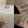 Stunning Double Layer Zircon Ring For Women With Adjustable Split Design Fashionable And Elegant