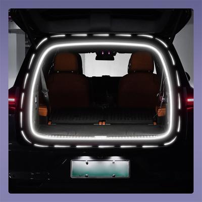 12V Dynamisch Fließendes Auto Kofferraum Umgebungslicht Innenraumlicht Kit Anpassbare Länge Kofferraum Atmosphärenlicht