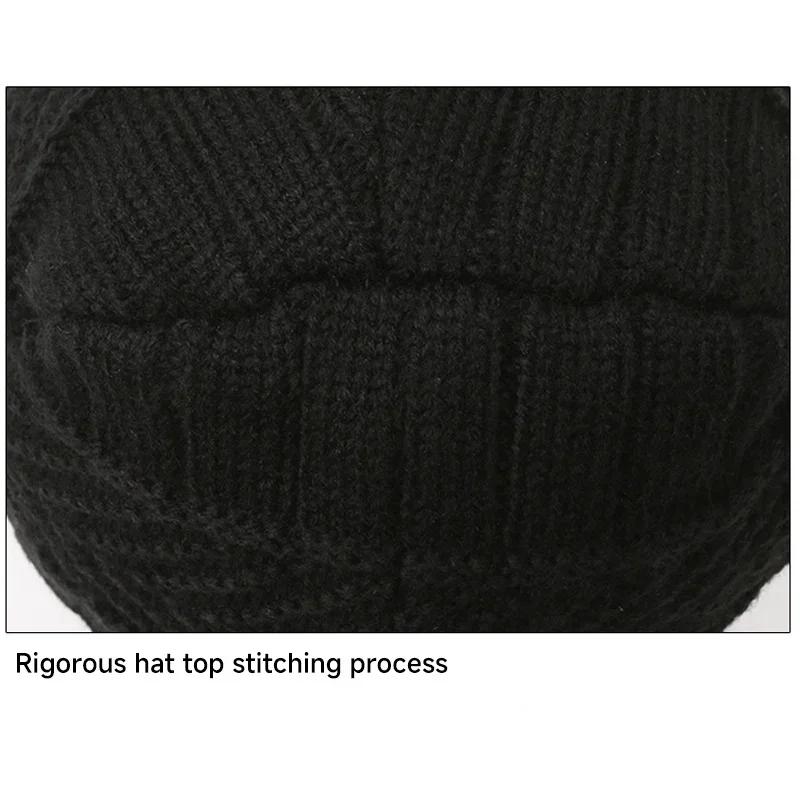 Knitted Hat for Unisex in Winter Thickened Cover for Warmth Ear Protection Toe Cap for Outdoor Cycling Neck Cover Woolen Hat