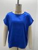 2025 Summer Satin OL Style Round Neck Women's T-Shirt