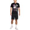 Nike T-Shirts Men's Black Crew Neck Moderate Straight Fit FZ8110-010