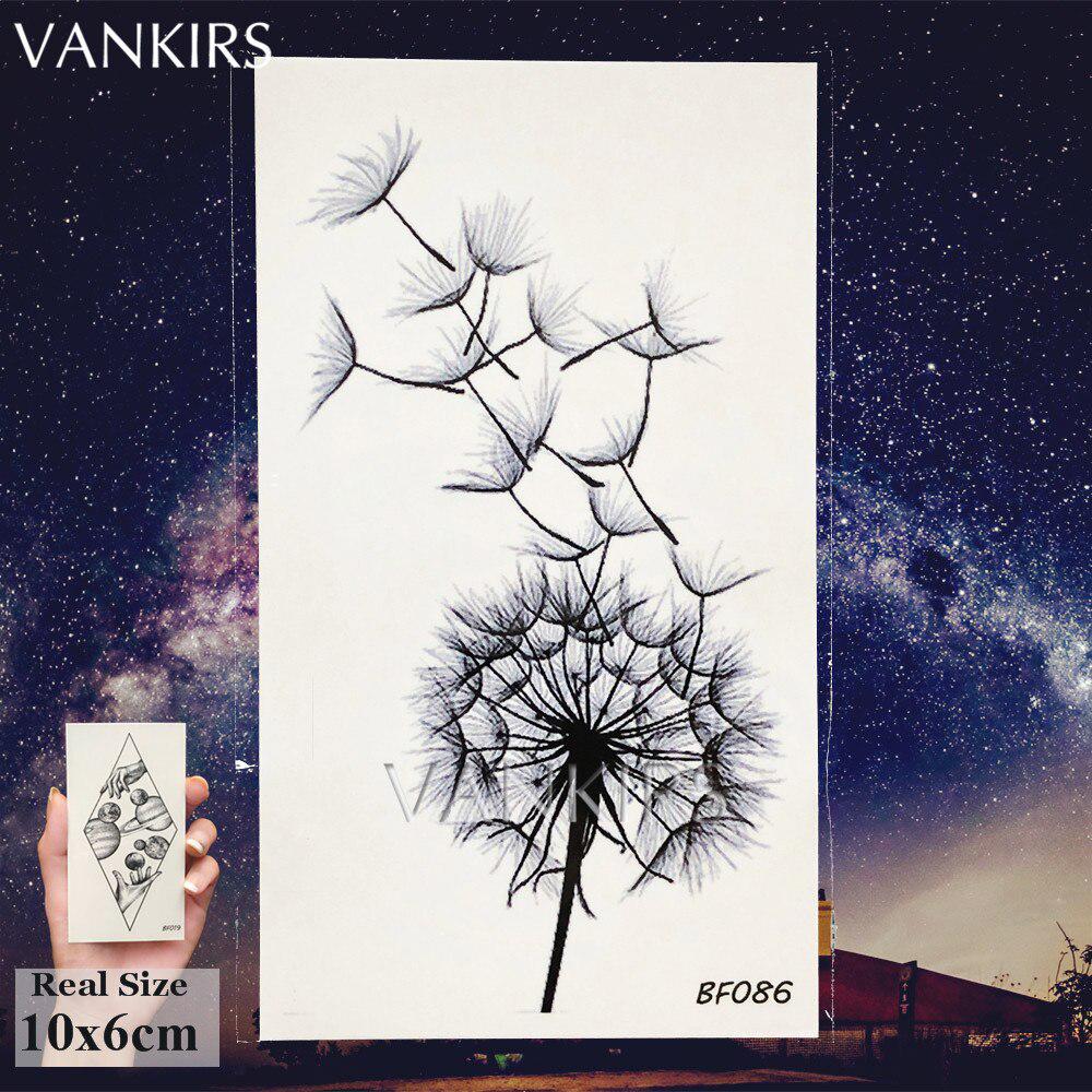 

Временная татуировка маленький одуванчик. 1PS