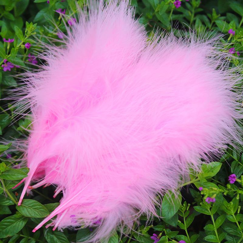 50Pcsdiy Color Feather Full Fleece Turkey Feather Clothing Antique Headdress Pet Toy Handicraft Decoration