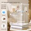 Large Transparent Acrylic Bird Cage with Toilet for Cockatiels and Parrots