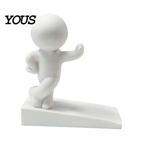 Hållbar Dörrstoppare Söt Dörrstoppare Kil, Liten Figur Halkfri Stopp för Dörrens Nedre Dekoration, 3D-printad Kil Sovrum Kontor Tjock Bas