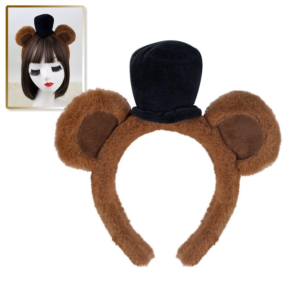 Bear Costume Props Bear Ears Headband Bear Cosplay Hairband Costume  for Kids and Adults
