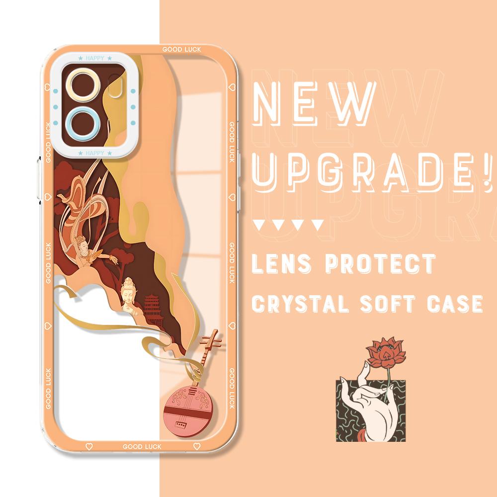 Shockproof Cartoon Astronaut Crystal Case Full Cover Camera Protection Transparent Soft Phone Casing for Vivo Motorola