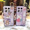 Cute Waterproof Phone Case For Tecno Spark30 Pro 4G/KL7 Wristband Phone Holder Lanyard Back Cover Anti-knock Ring