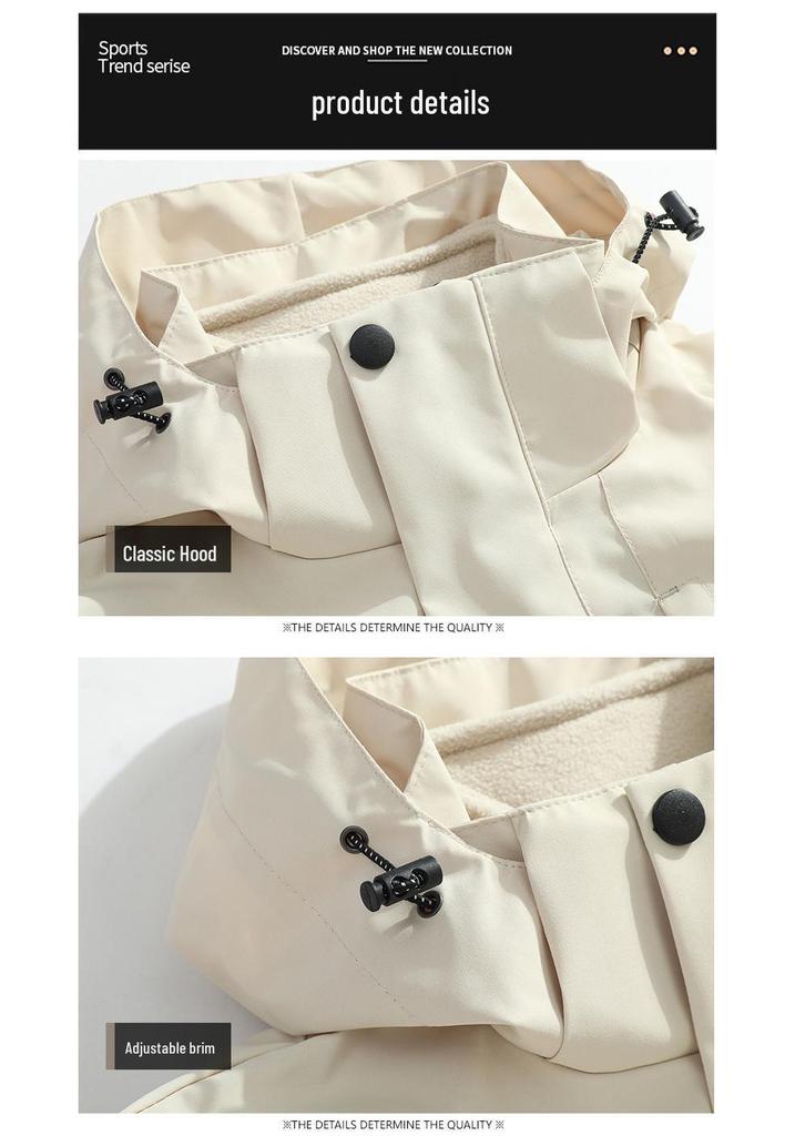 3-in-1 Wasserdichte Kapuzenjacke mit herausnehmbarem Fleece-Innenfutter für Herbst & Winter Outdoor-Sportarten