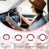 SuperKaKa Car Steering Wheel Cover 2025, Universal Auto PU Cute Breathable Slip-Proof Comfort Imitation Leather Protector Cars Interior Accessories